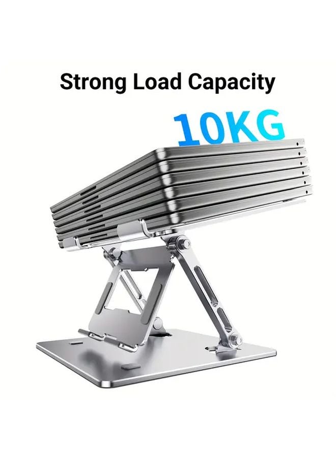 RIKSOIN Silvery 2 في 1 حامل كمبيوتر محمول وهاتف قابل للتعديل مع فتحات تهوية سعة 22.05 رطل - Image 5